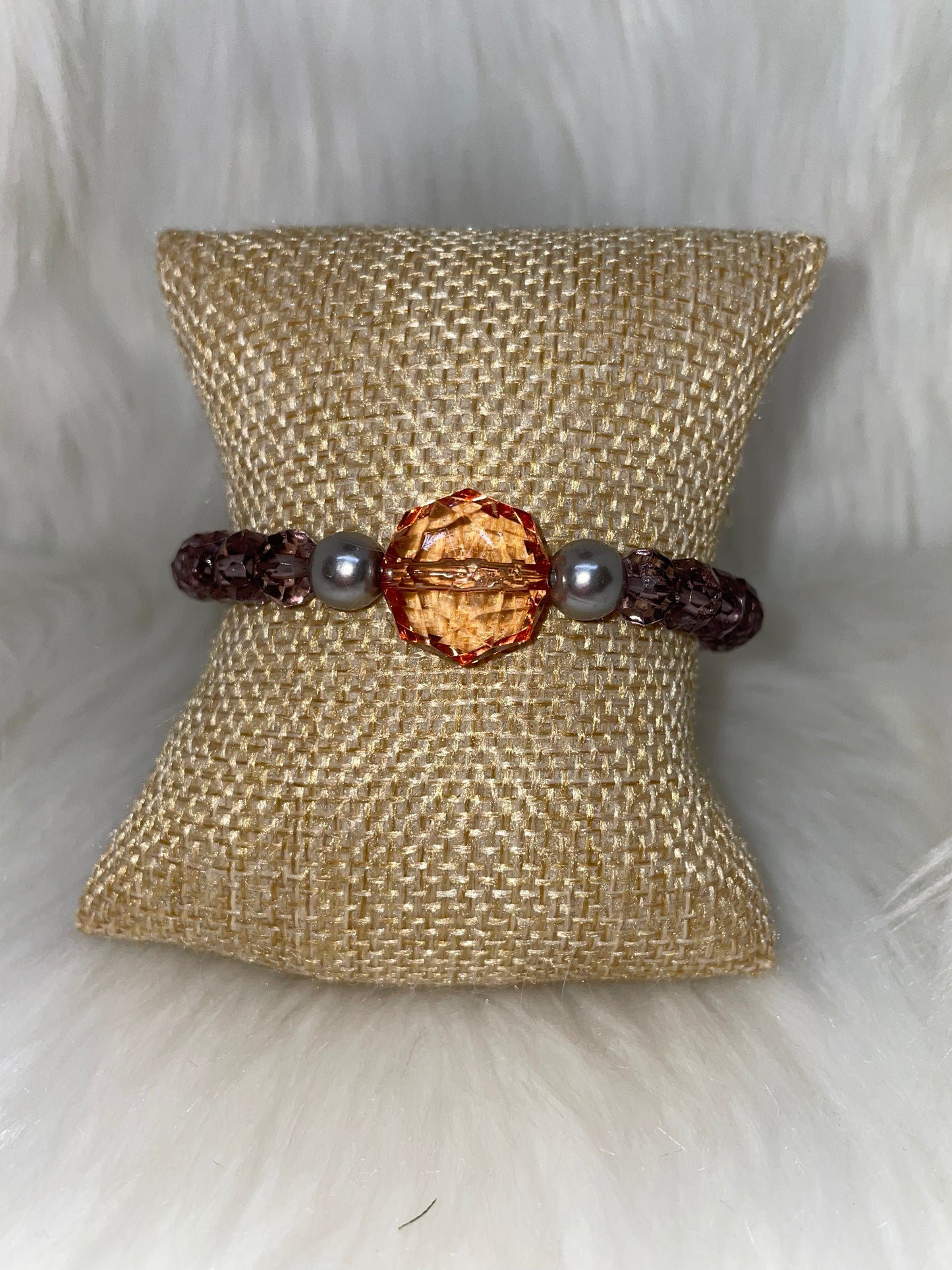 Gray & Orange Necklace Set