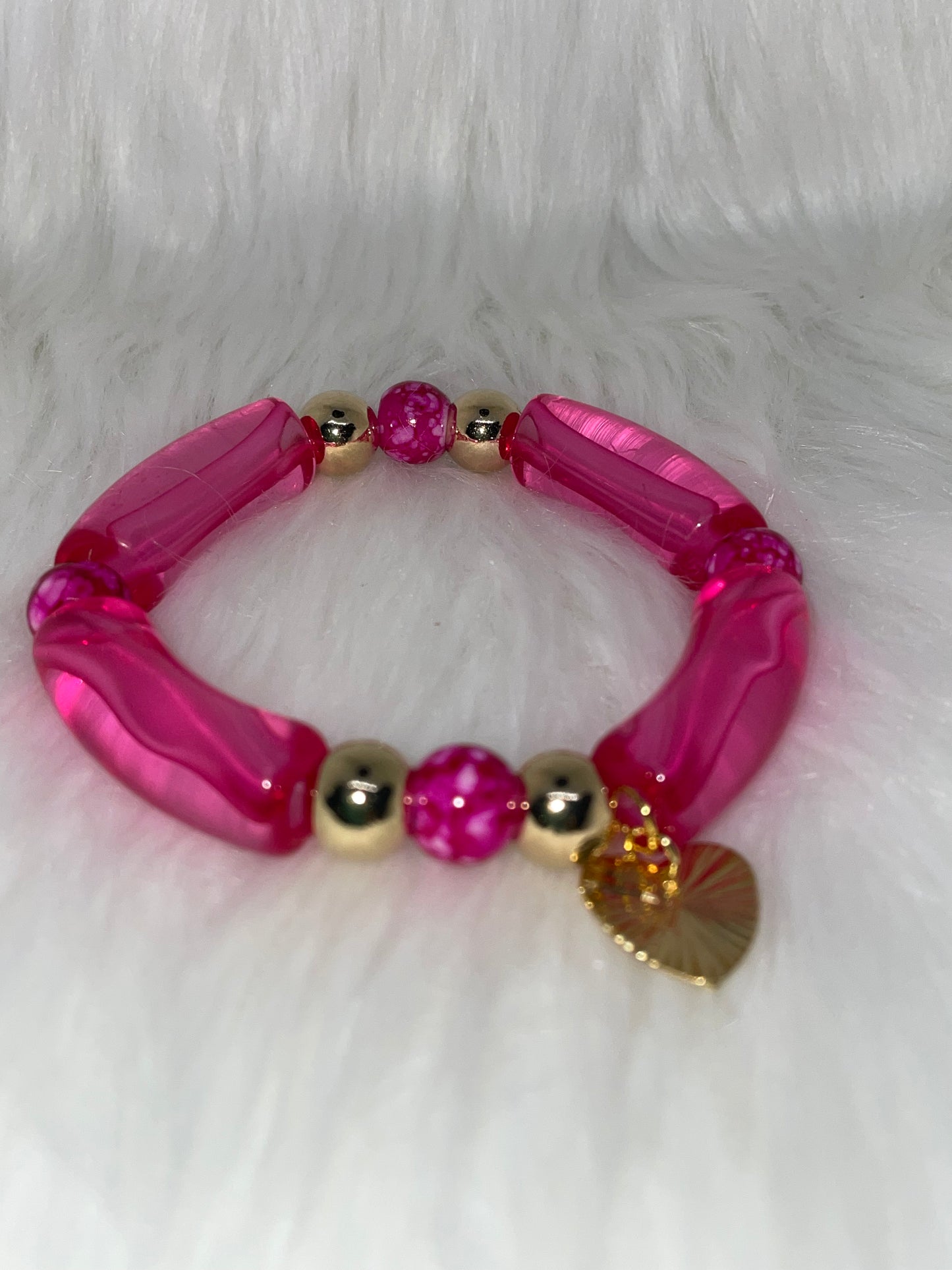 Pink Acrylic Bracelet