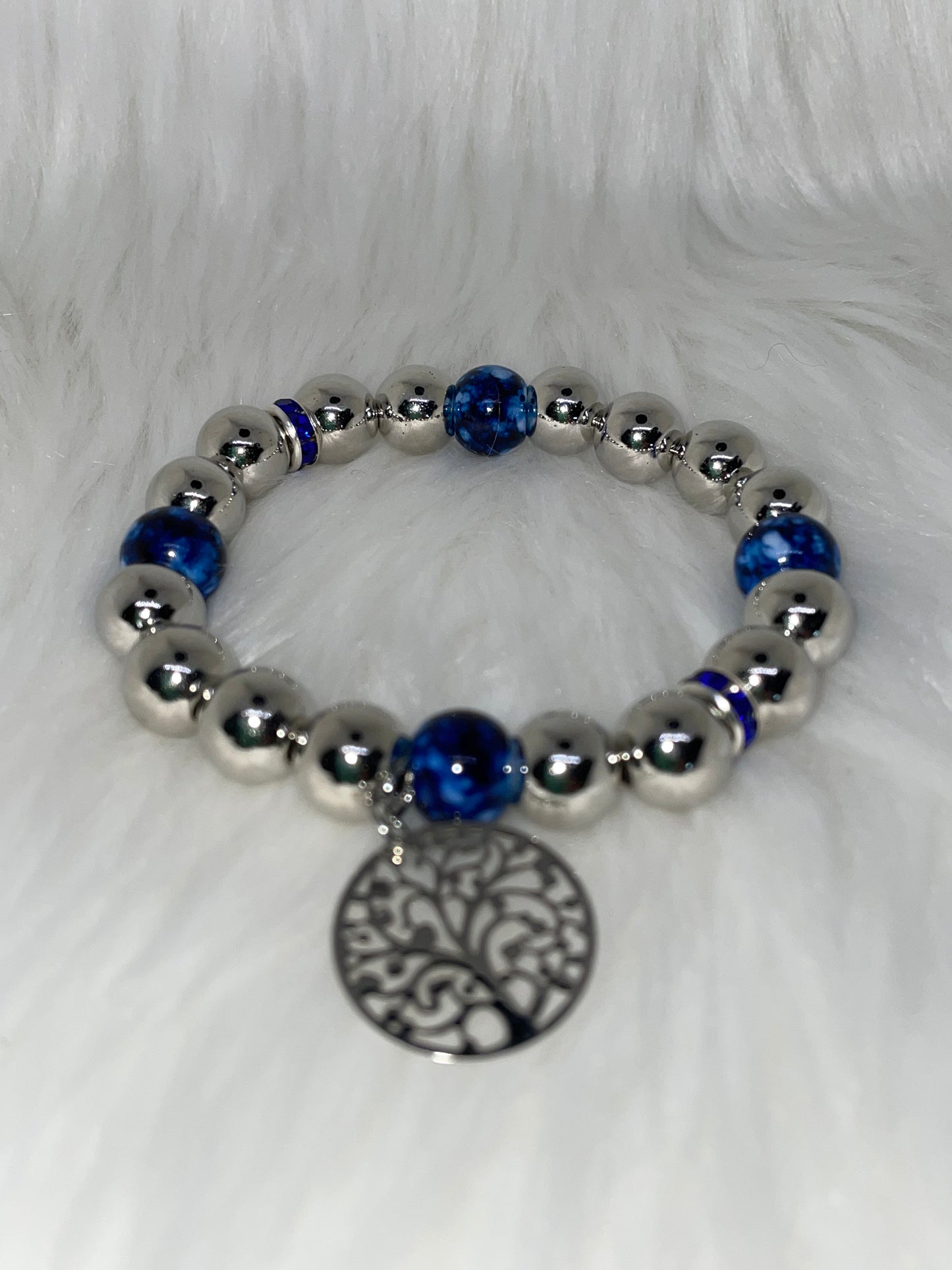 Silver & Blue Bracelet