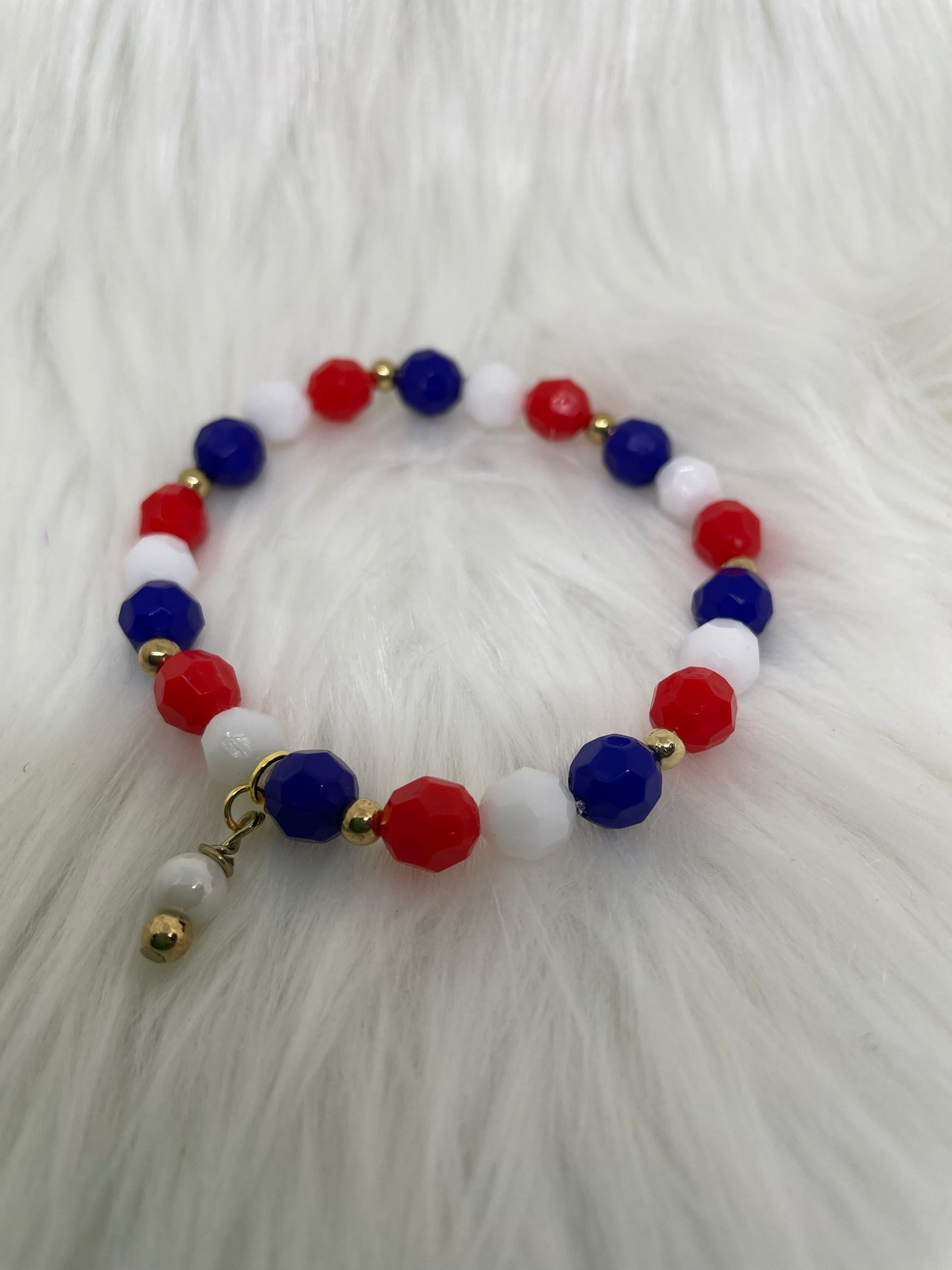 Patriotic Red, White, and Blue Bracelet