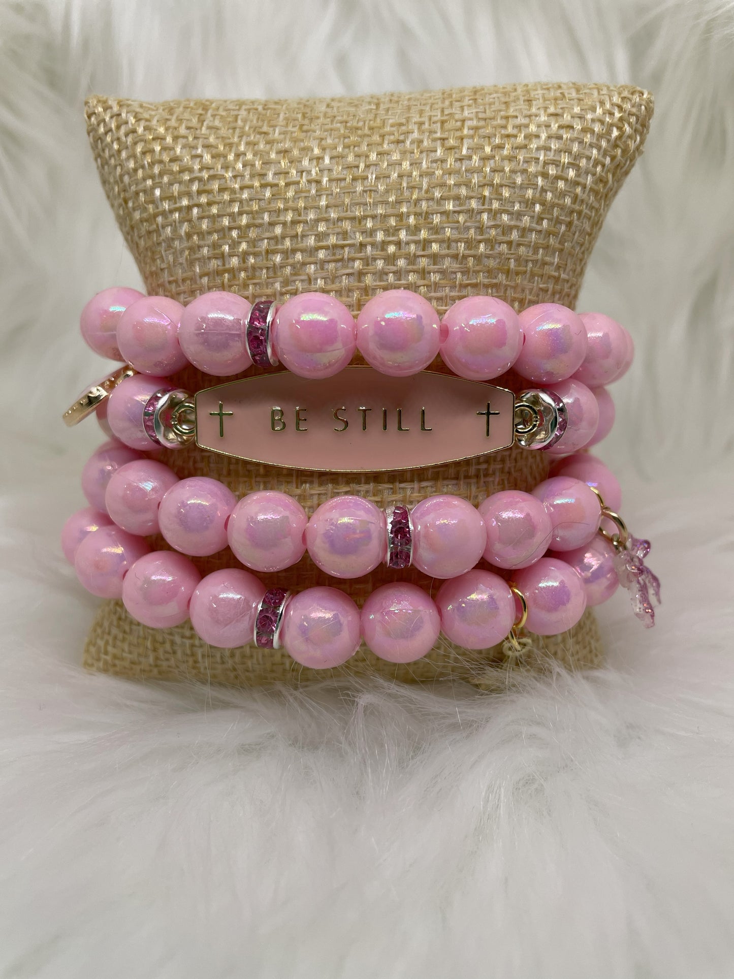 Pink Stacked Stretch Bracelets