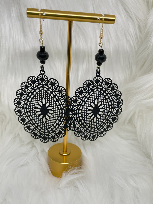 Black Lace Earrings