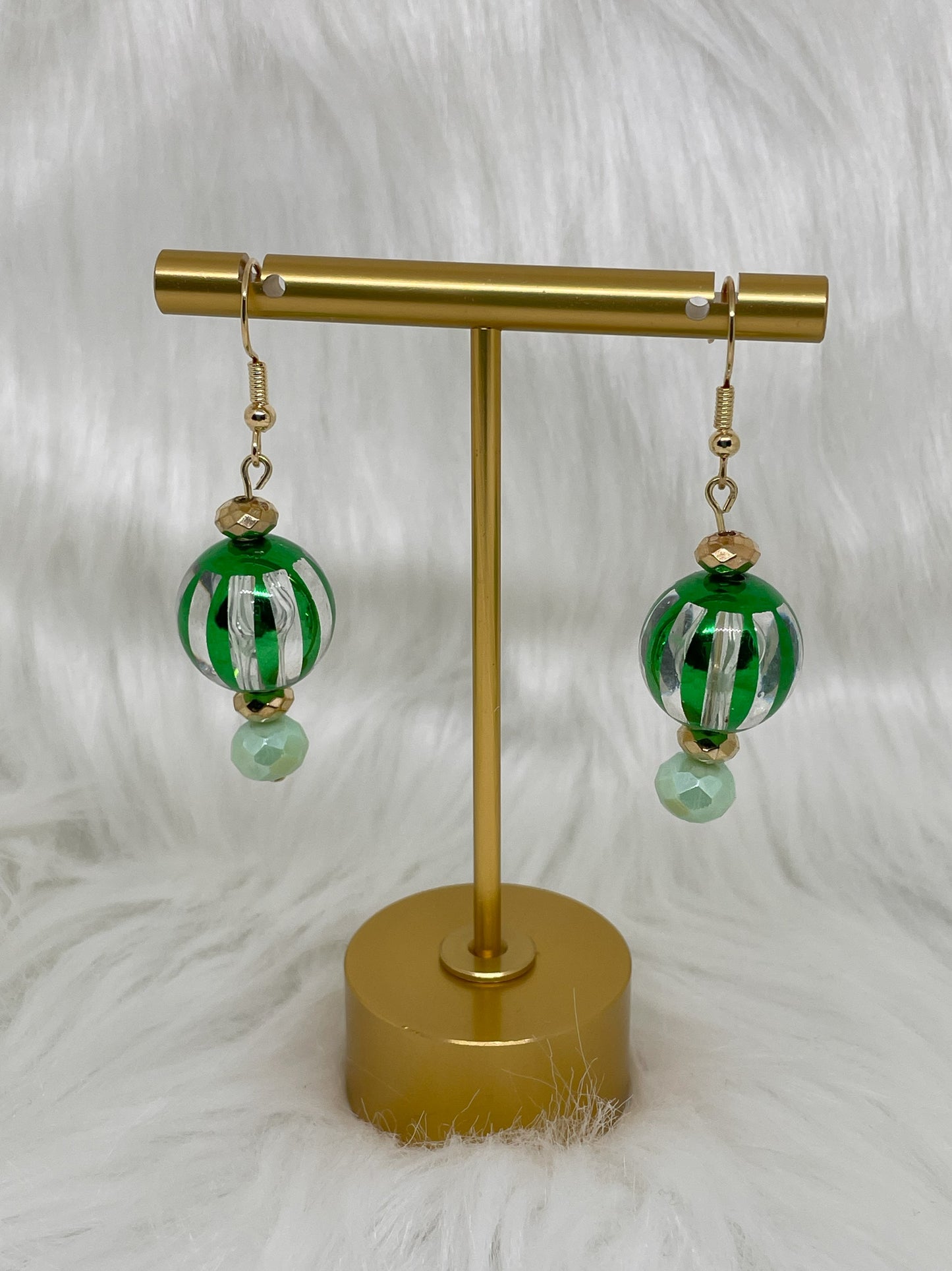 Striped Ball Earrings