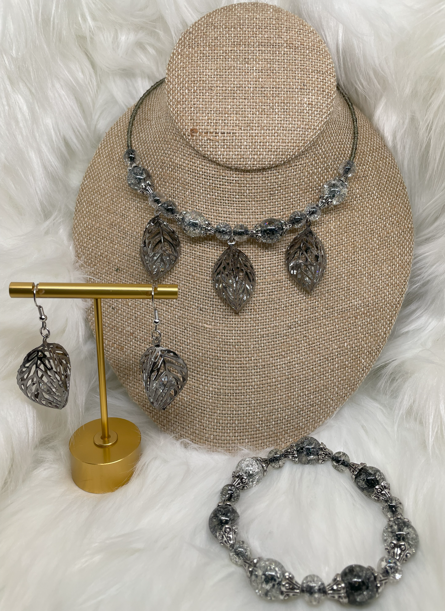 Crystal Fall Necklace Set