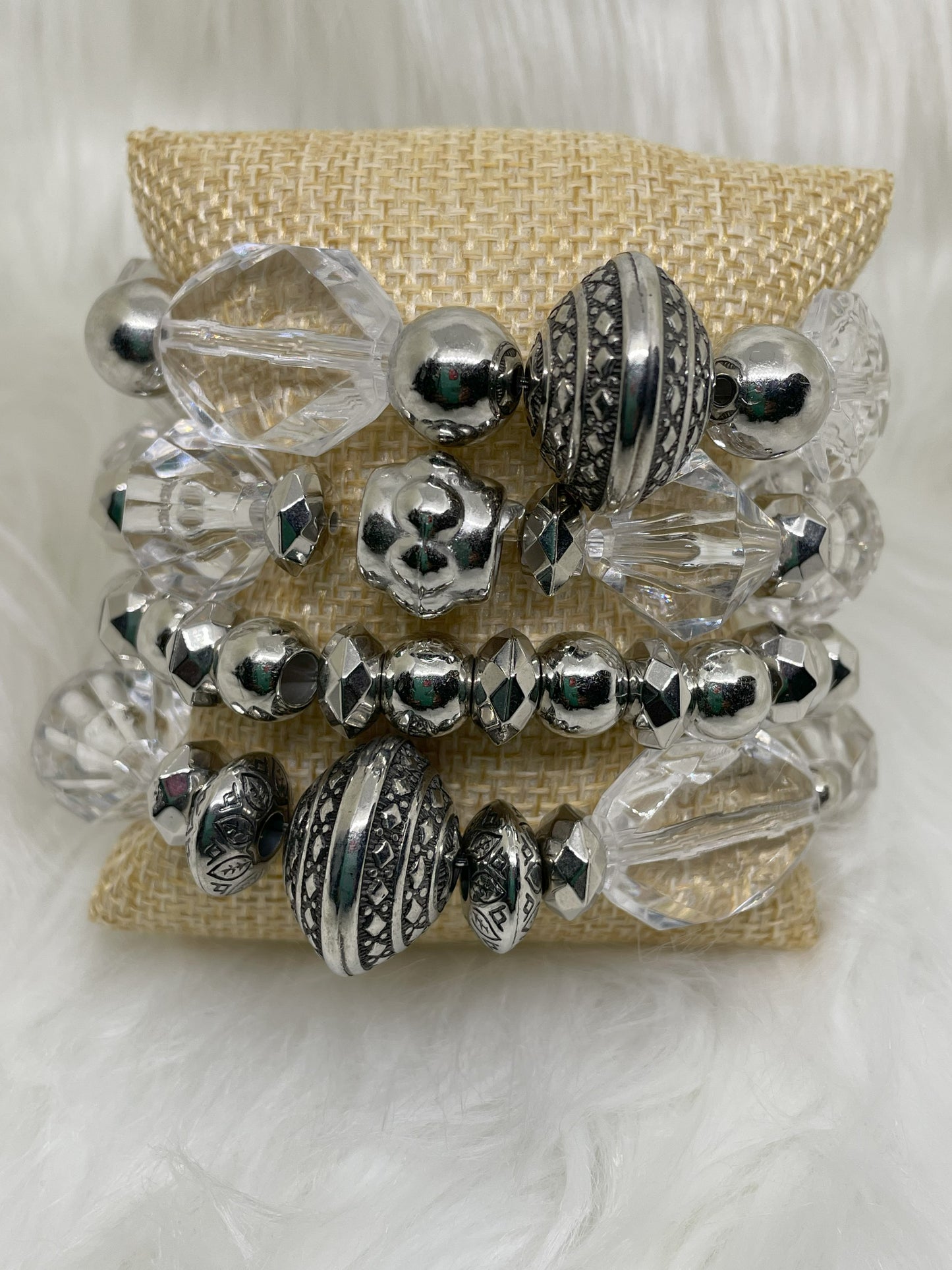 Silver Stack Bracelet Set