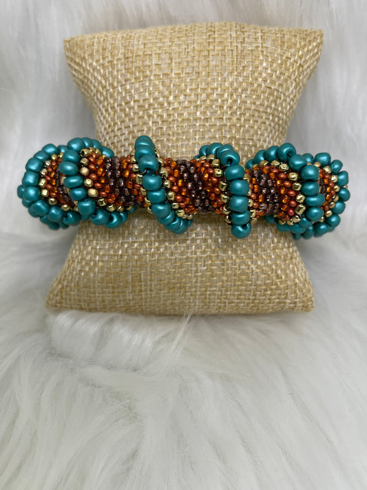Teal Spiral Bracelet