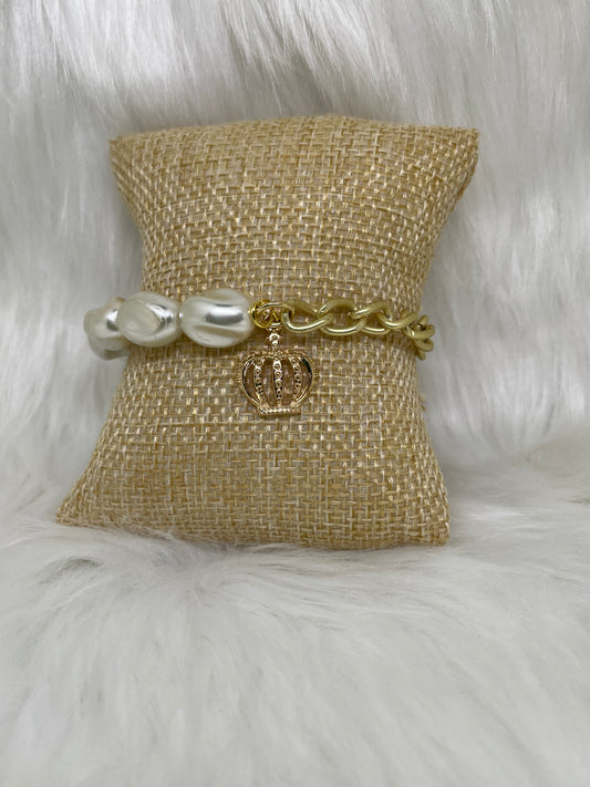 Pearl & Chain Bracelet