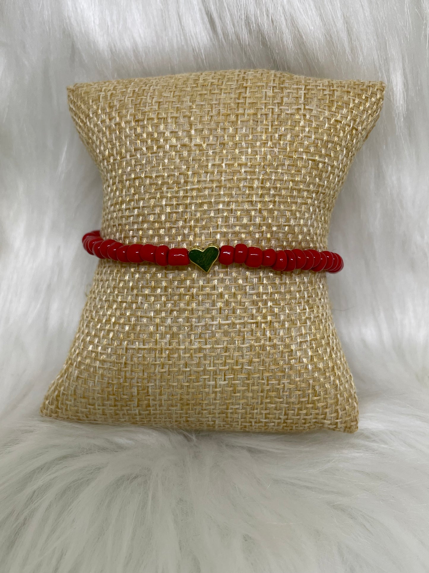 Red Beaded Bracelet