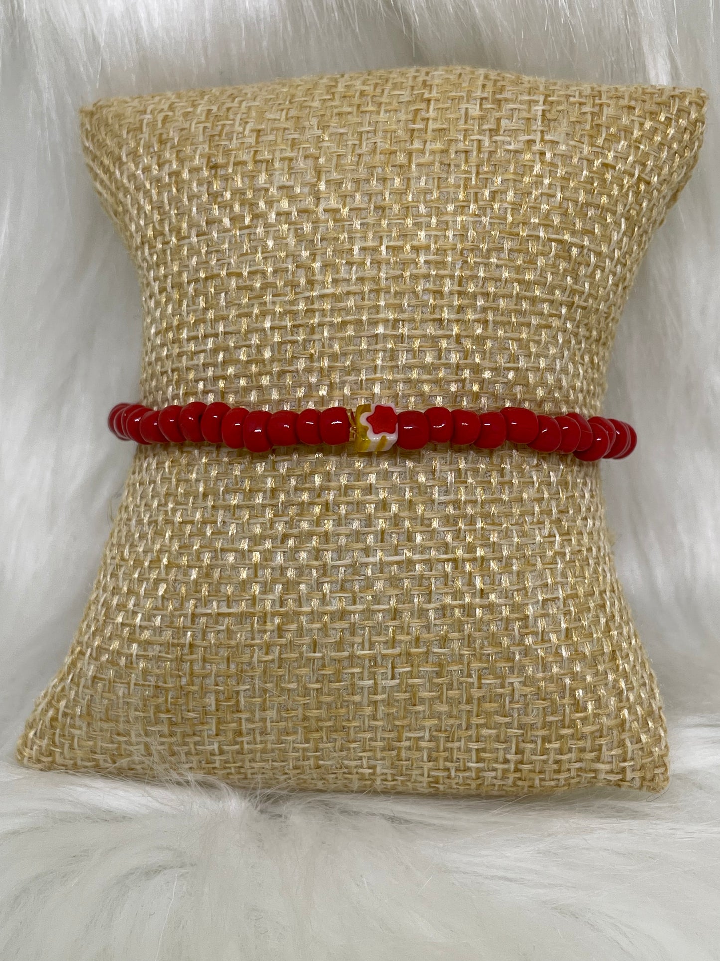 Red Beaded Bracelet