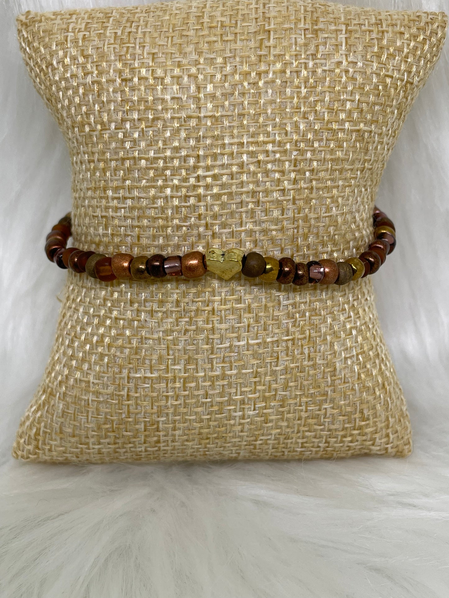 Bronze Beaded Bracelet