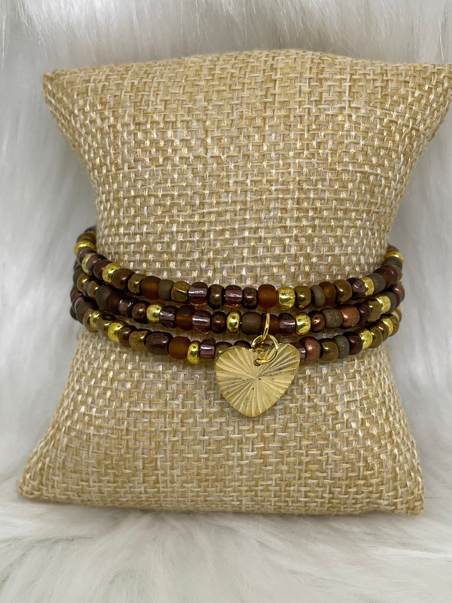 Bronze & Gold Stacked Bracelet