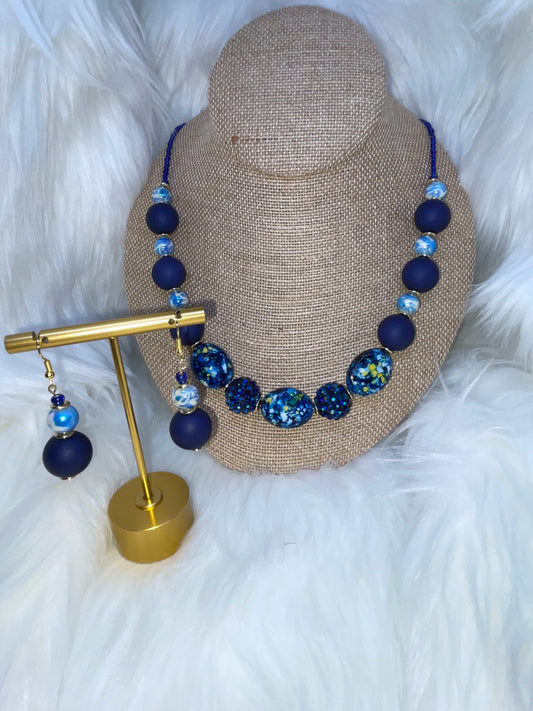 Blue Necklace Set