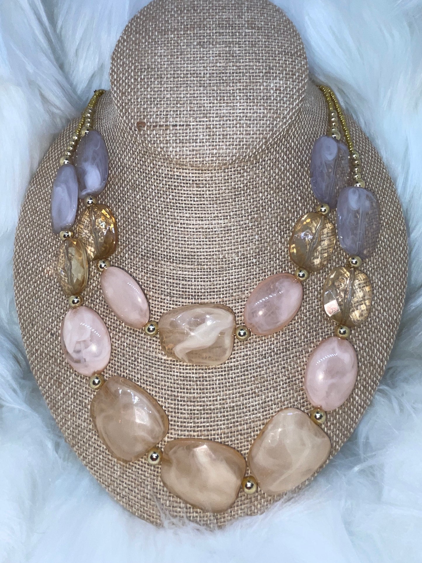 Blush-Toned Necklace Set
