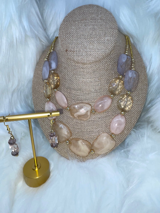 Blush-Toned Necklace Set