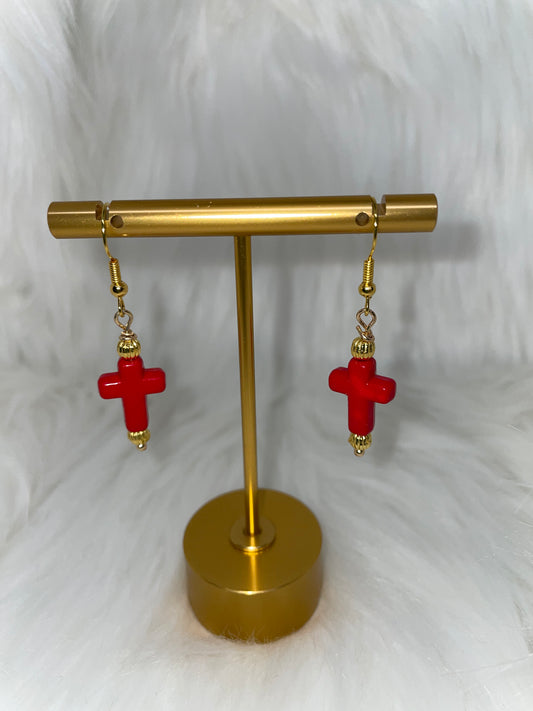 Red Cross Earrings