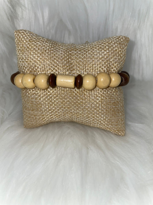 Beige Wood Bracelet