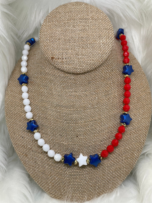 Red, White, & Blue Necklace Set