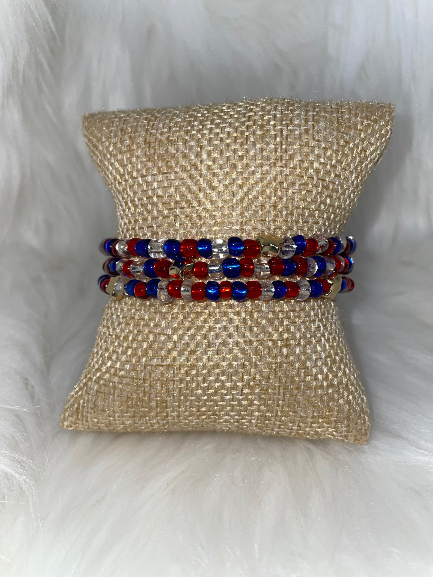 Red, White, & Blue Wrap Bracelet