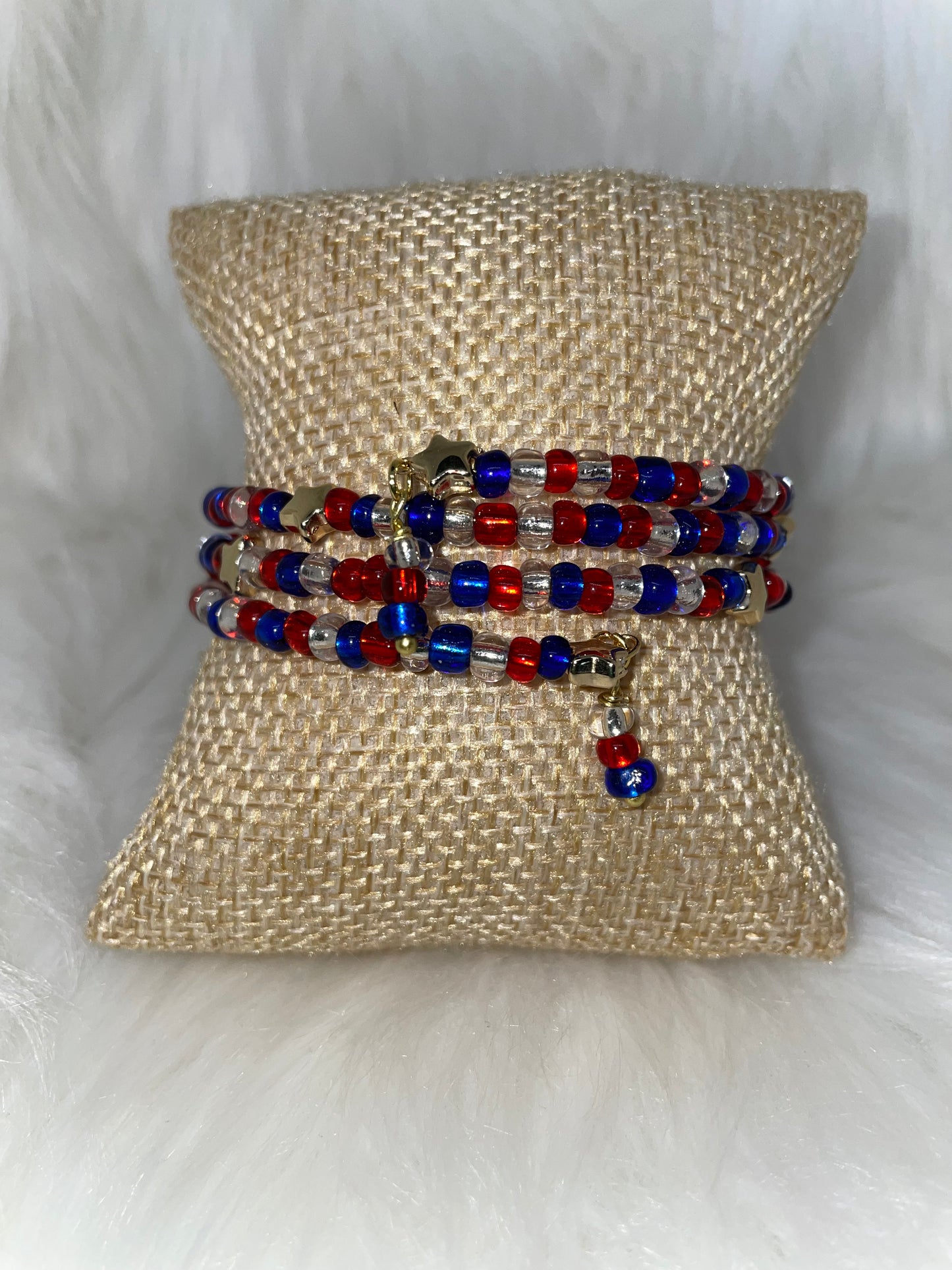 Red, White, & Blue Wrap Bracelet