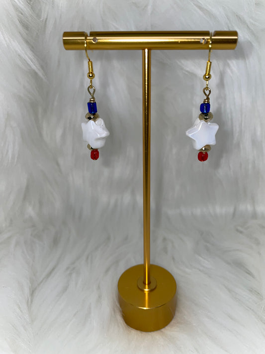 White Star Earrings