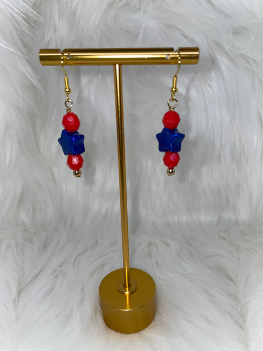 Blue Star Earrings