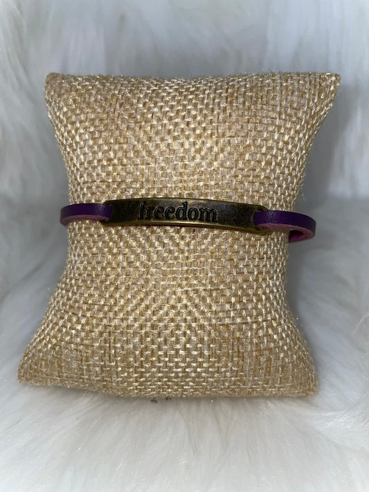 Leather Bracelet-FREEDOM