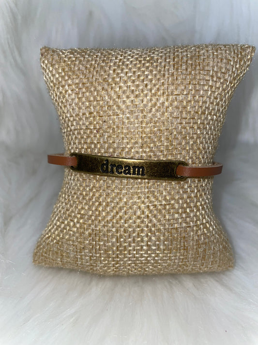 Leather Bracelet- DREAM
