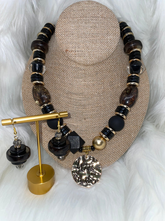 Bold Black Necklace Set