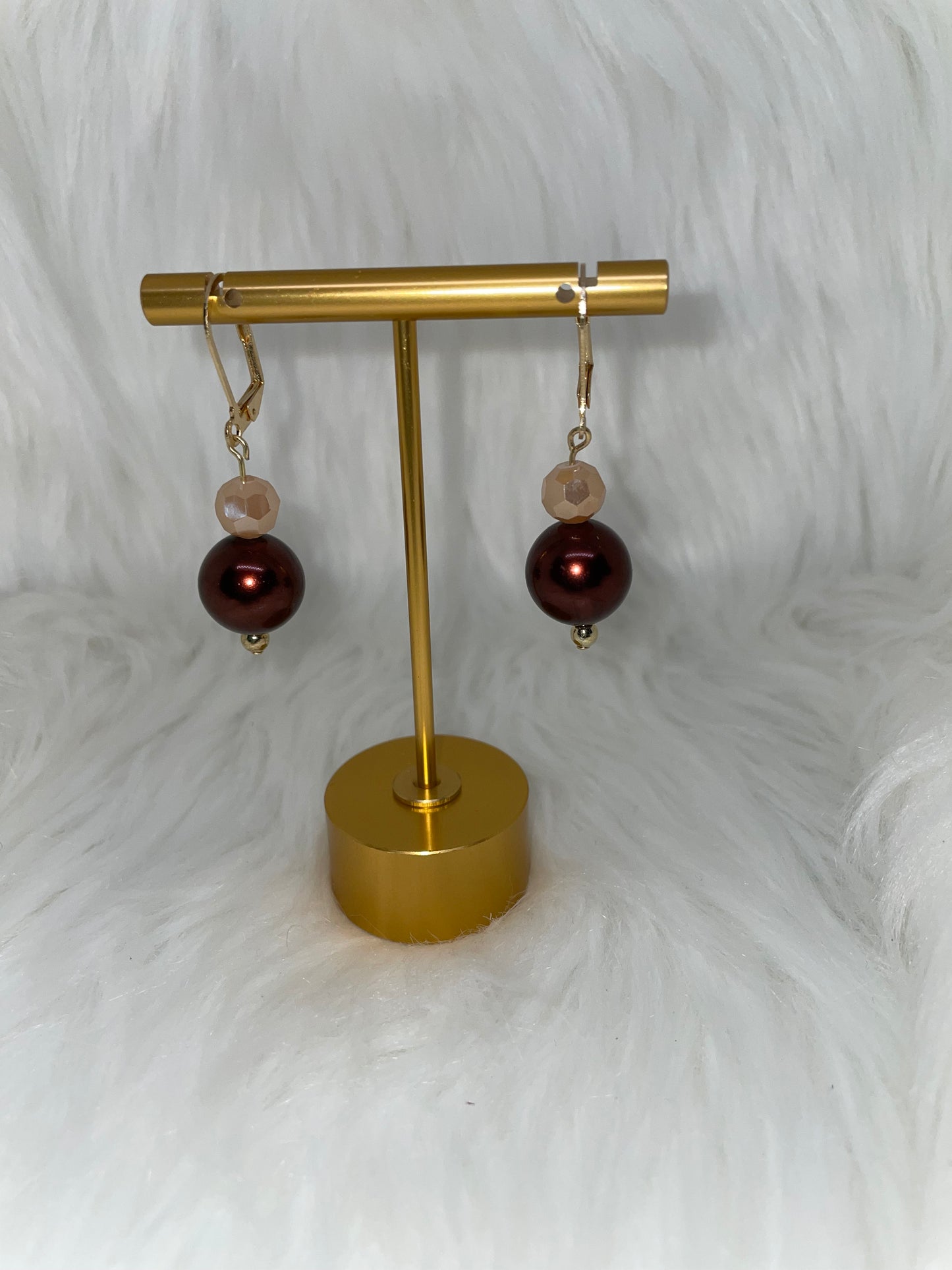 Brown Pearl Necklace Set
