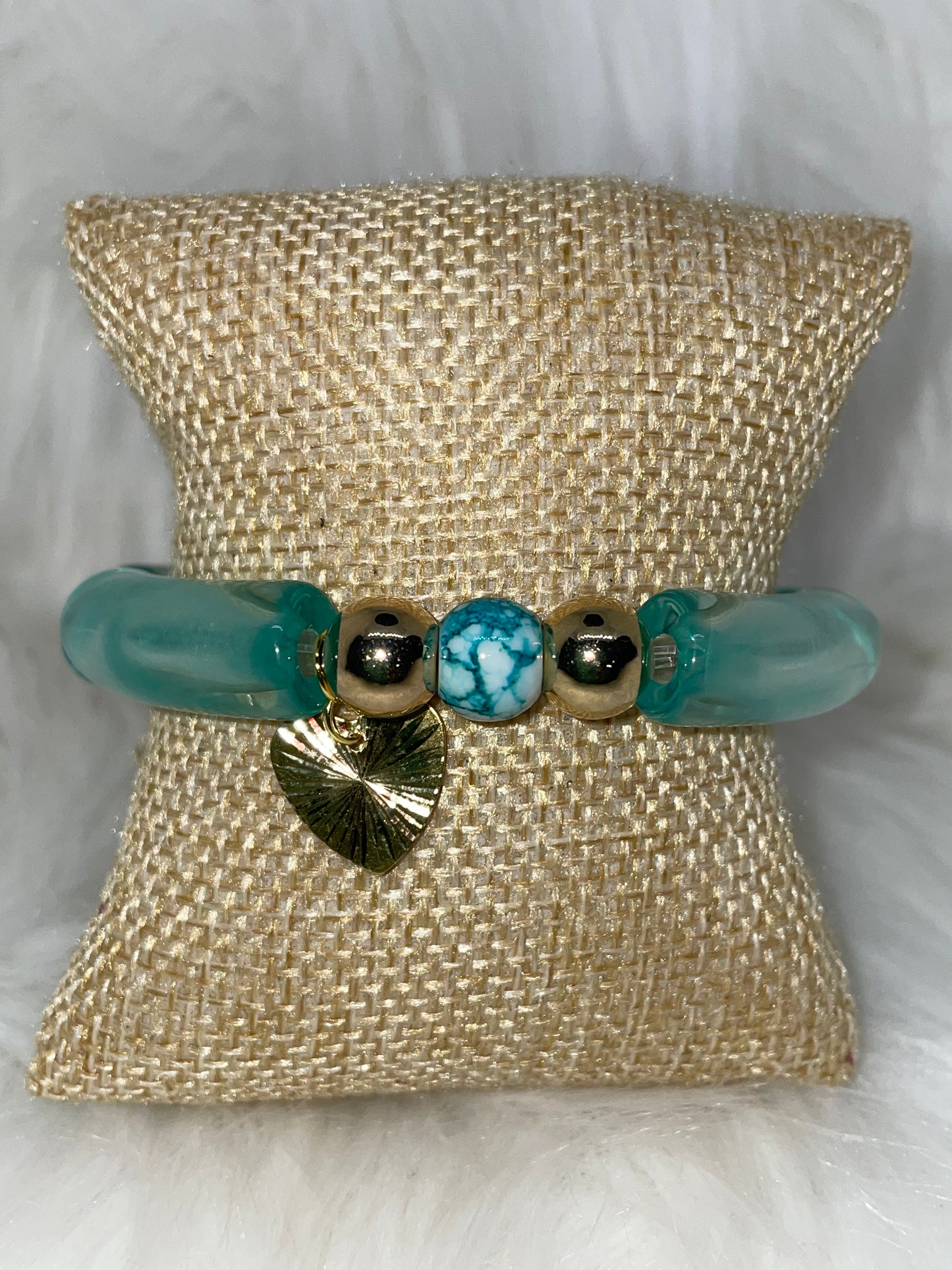 Teal Acrylic Bracelet