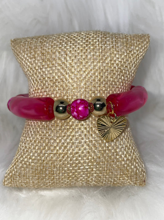 Pink Acrylic Bracelet