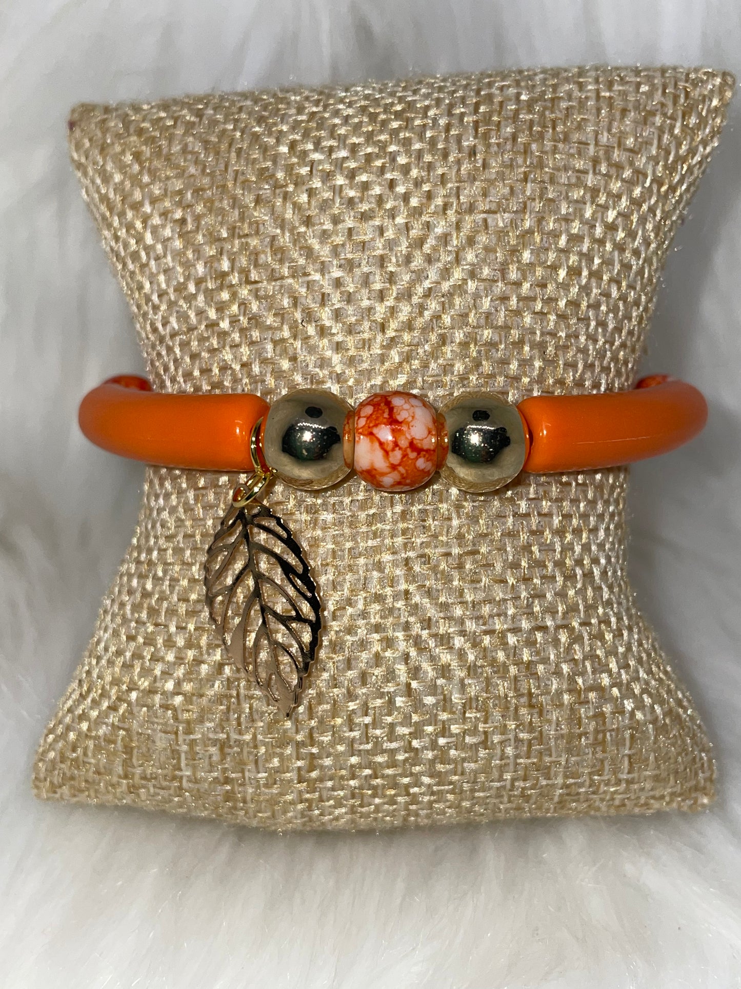 Chunky Orange Bracelet
