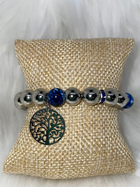 Silver & Blue Bracelet