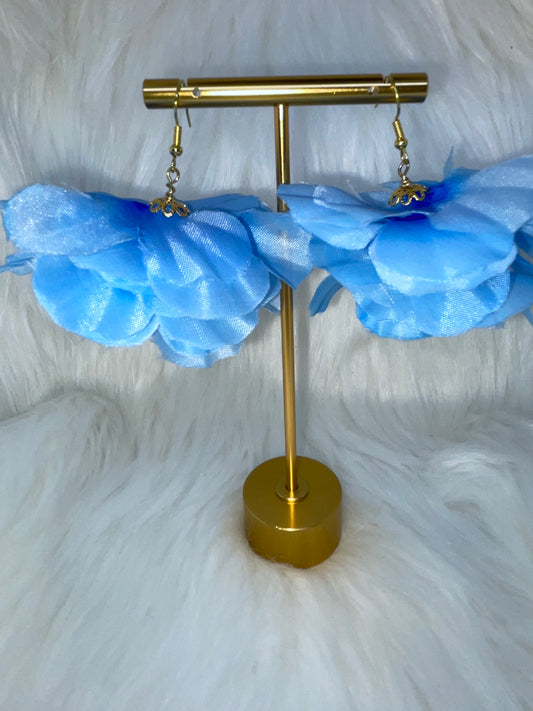 Blue Flower Earrings