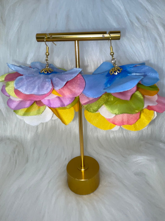 Multi-Color Flower Earrings
