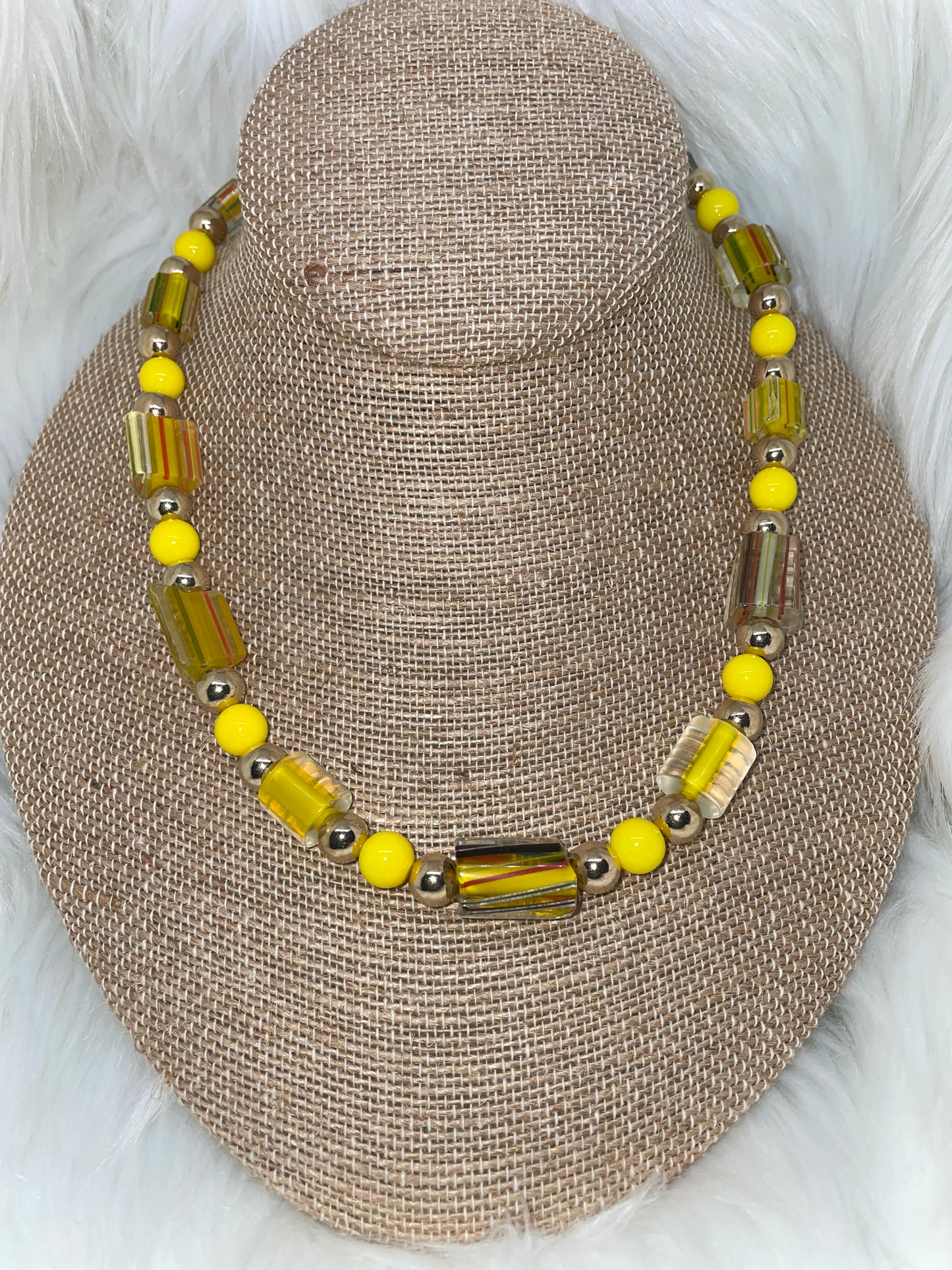 Yellow Necklace & Earrings Set