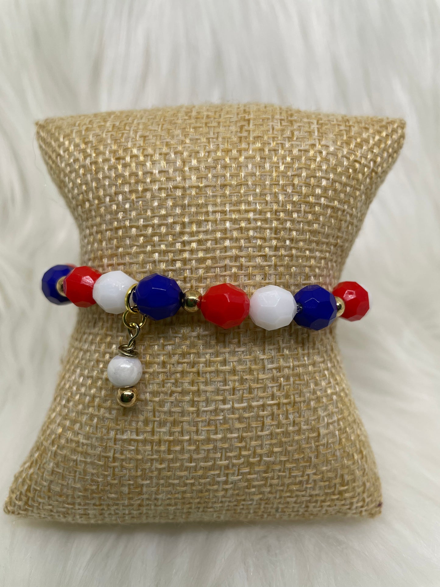 Patriotic Red, White, and Blue Bracelet