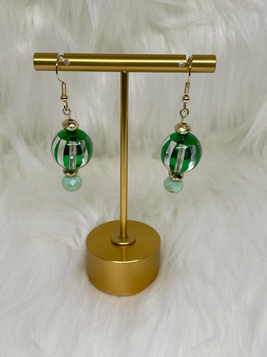 Green Dangle Earrings