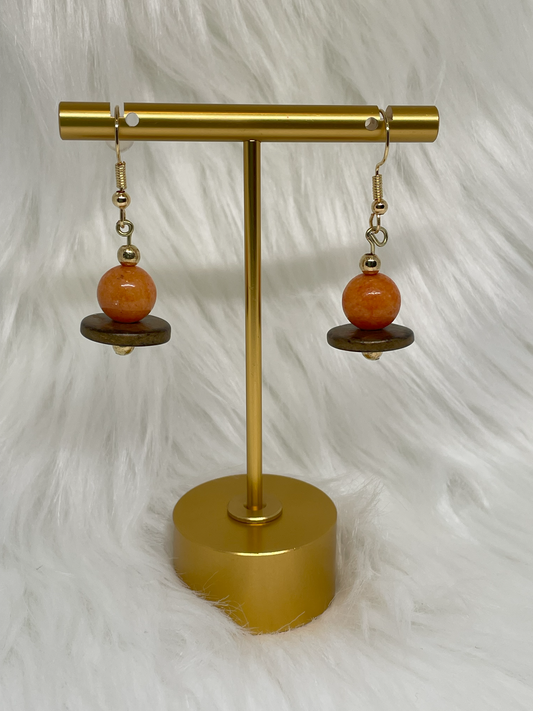 Orange Dangle Earrings