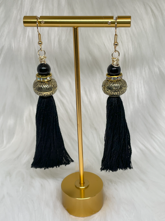 Black Tassel Earrings