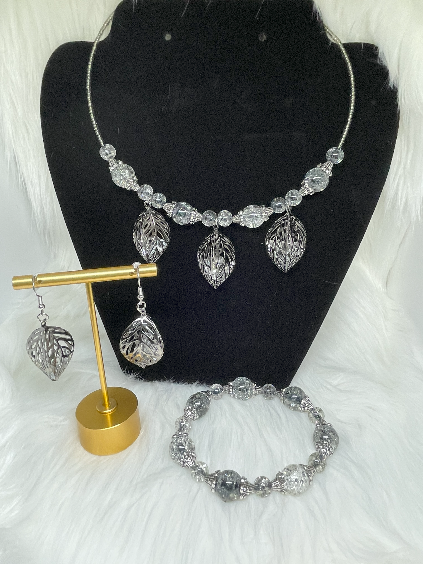 Crystal Fall Necklace Set