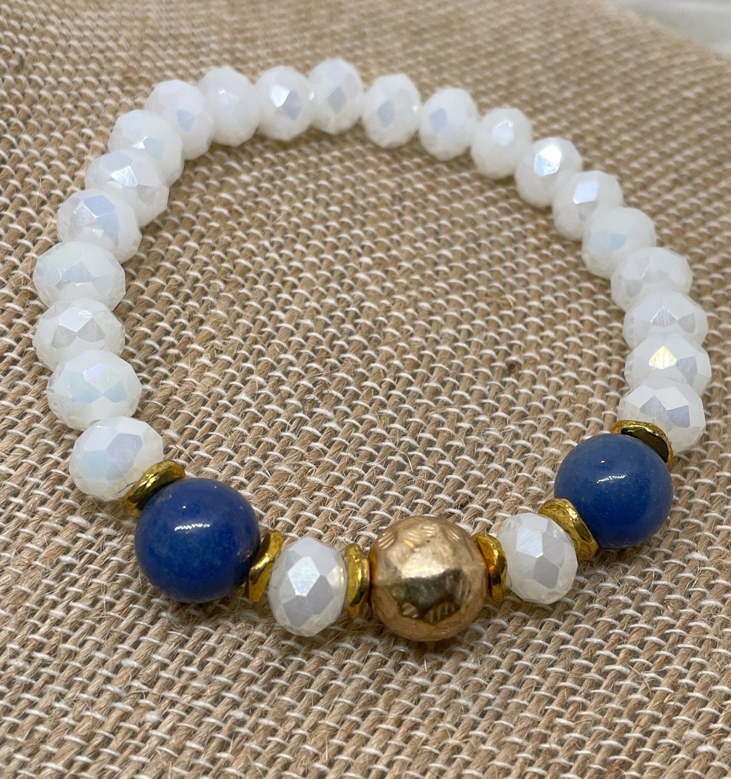 Blue and White Bracelet