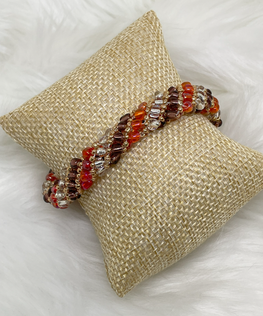 Orange and Brown Rope Bracelet