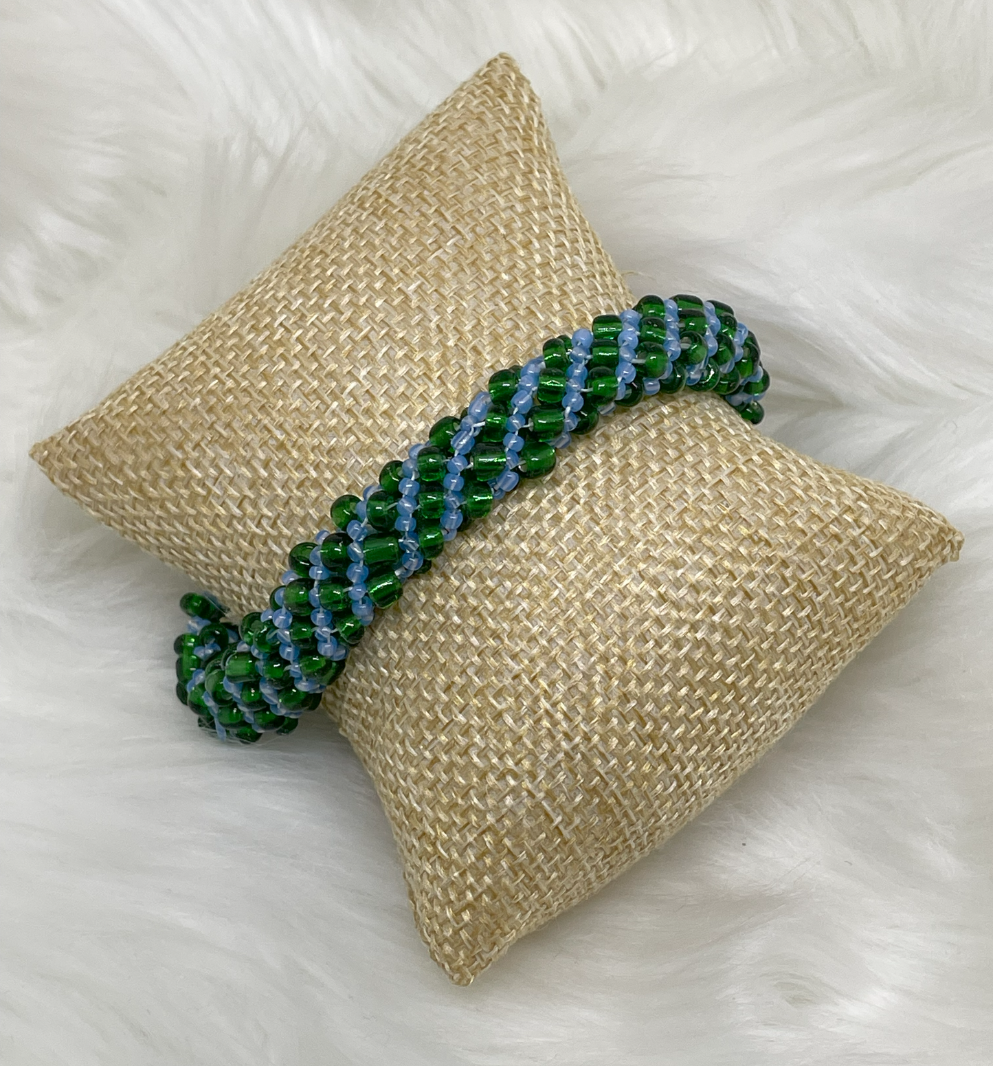 Classy Green & Aqua Rope Bracelet