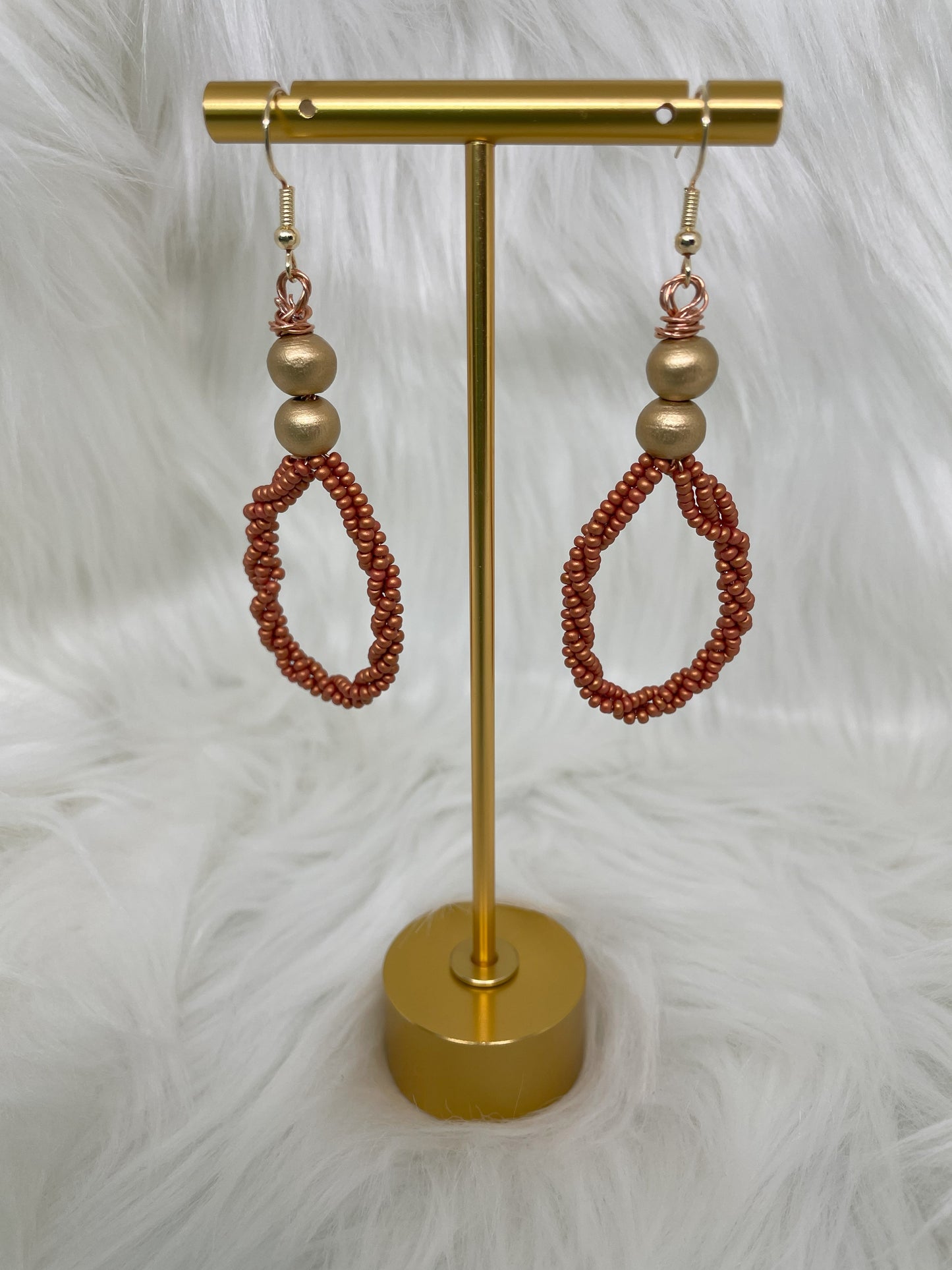 Orange Circle Earrings