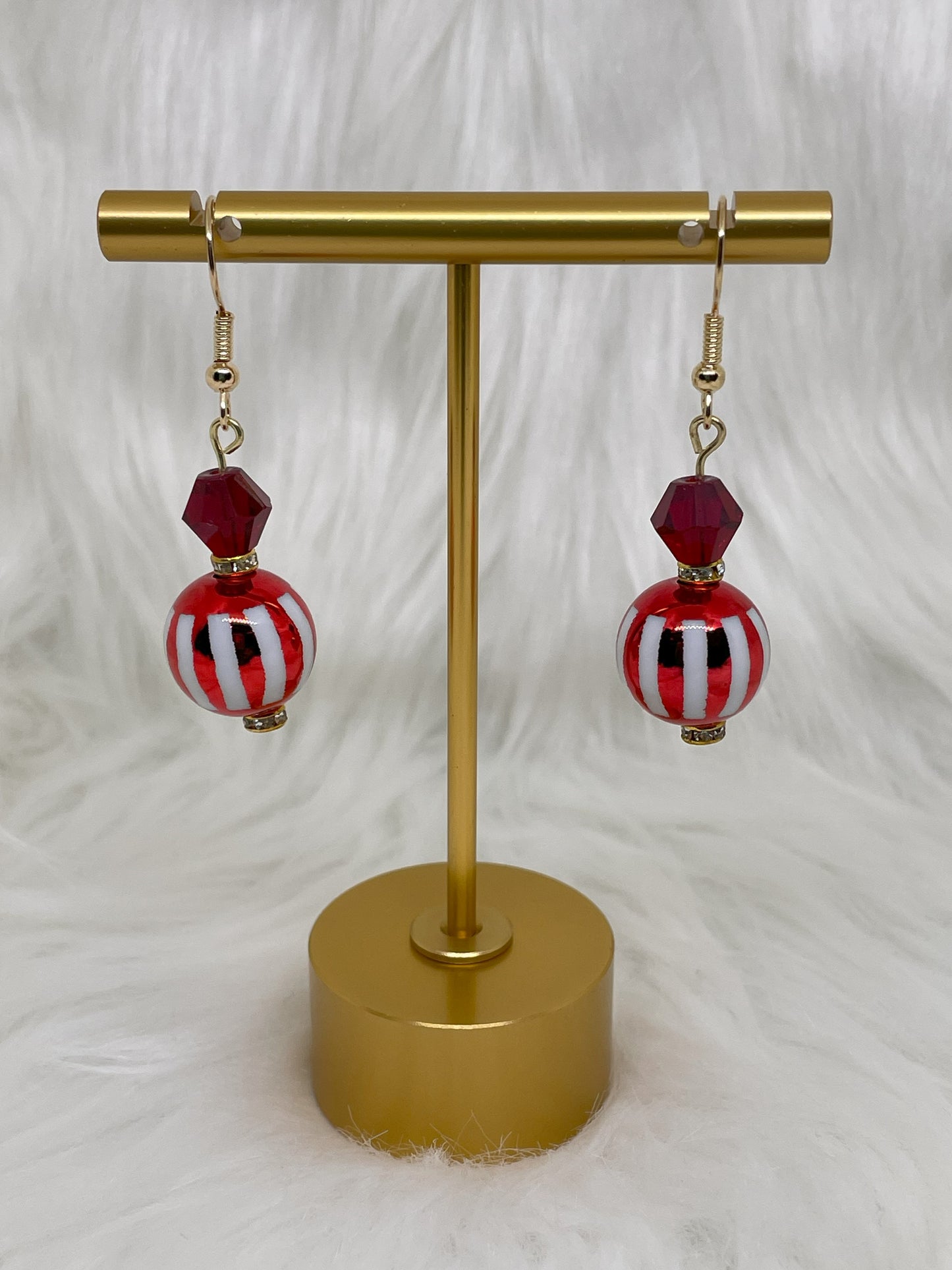 Striped Ball Earrings